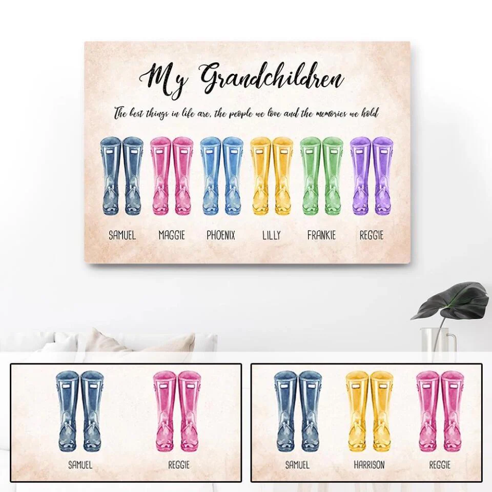 My Grandchildren The Best Thing In Life Custom Canvas Poster Gift For Grandparents - Image 4