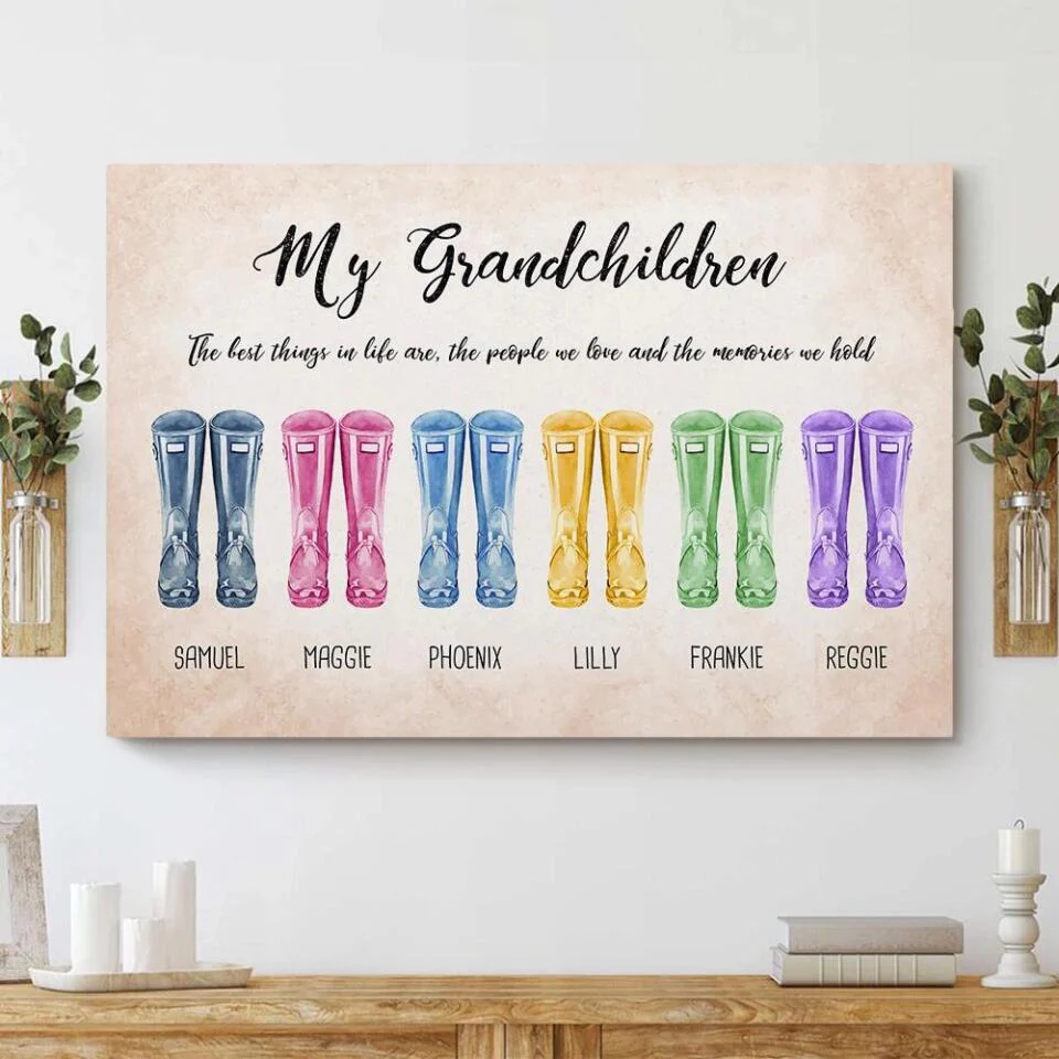 My Grandchildren The Best Thing In Life Custom Canvas Poster Gift For Grandparents - Image 5