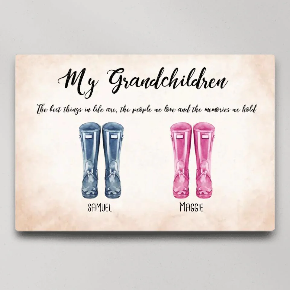 My Grandchildren The Best Thing In Life Custom Canvas Poster Gift For Grandparents - Image 6