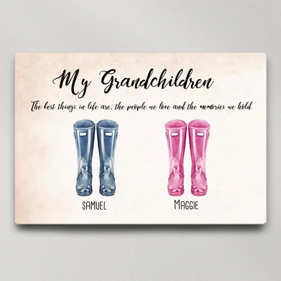 My Grandchildren The Best Thing In Life Custom Canvas Poster Gift For Grandparents - Image 7