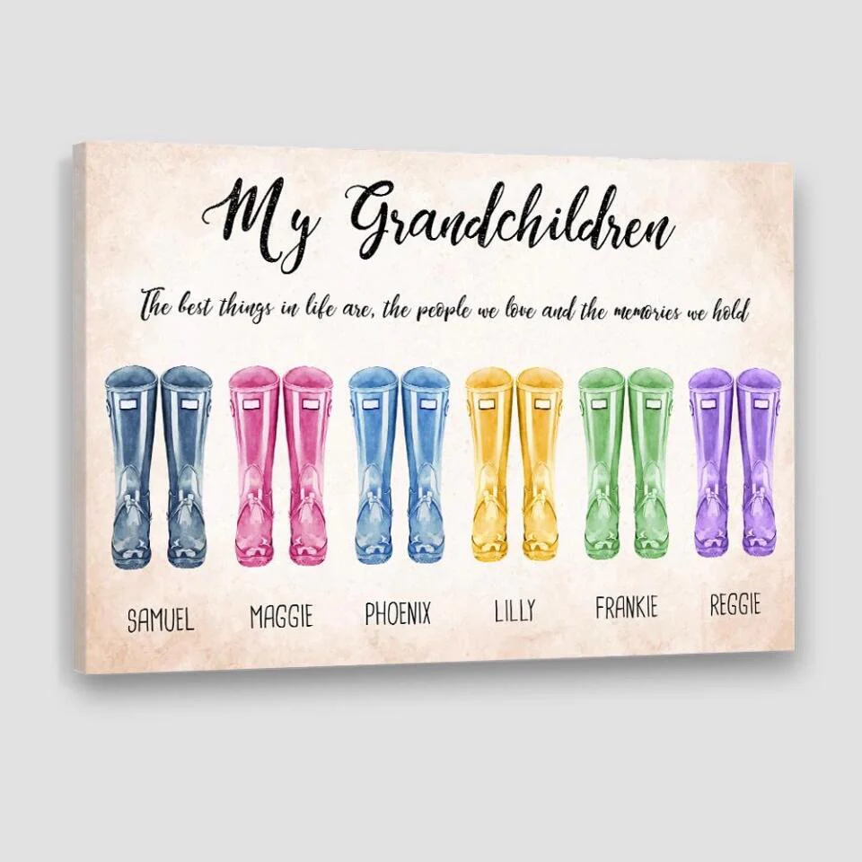 My Grandchildren The Best Thing In Life Custom Canvas Poster Gift For Grandparents - Image 8
