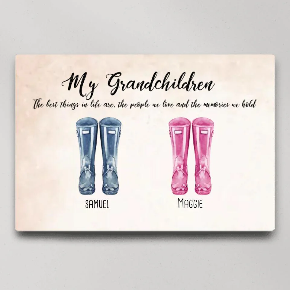 My Grandchildren The Best Thing In Life Custom Canvas Poster Gift For Grandparents - Image 9