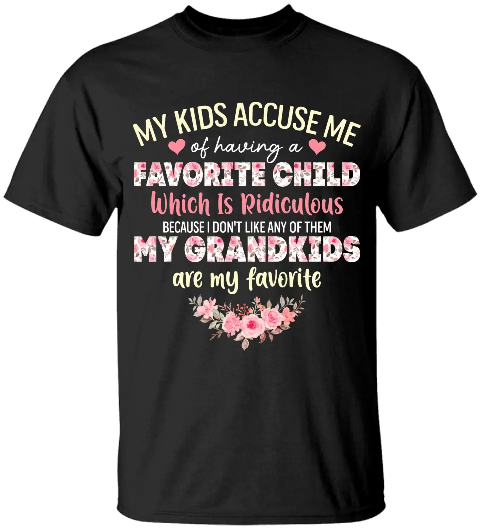 My Grandkids Are My Favorite - Personalized T Shirt - Image 2
