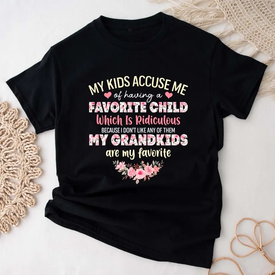 My Grandkids Are My Favorite - Personalized T Shirt - Image 4