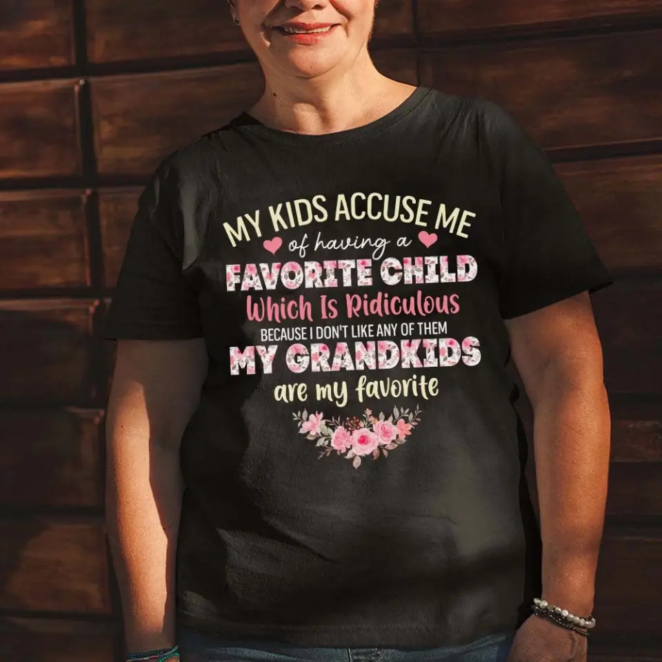 My Grandkids Are My Favorite - Personalized T Shirt - Image 5