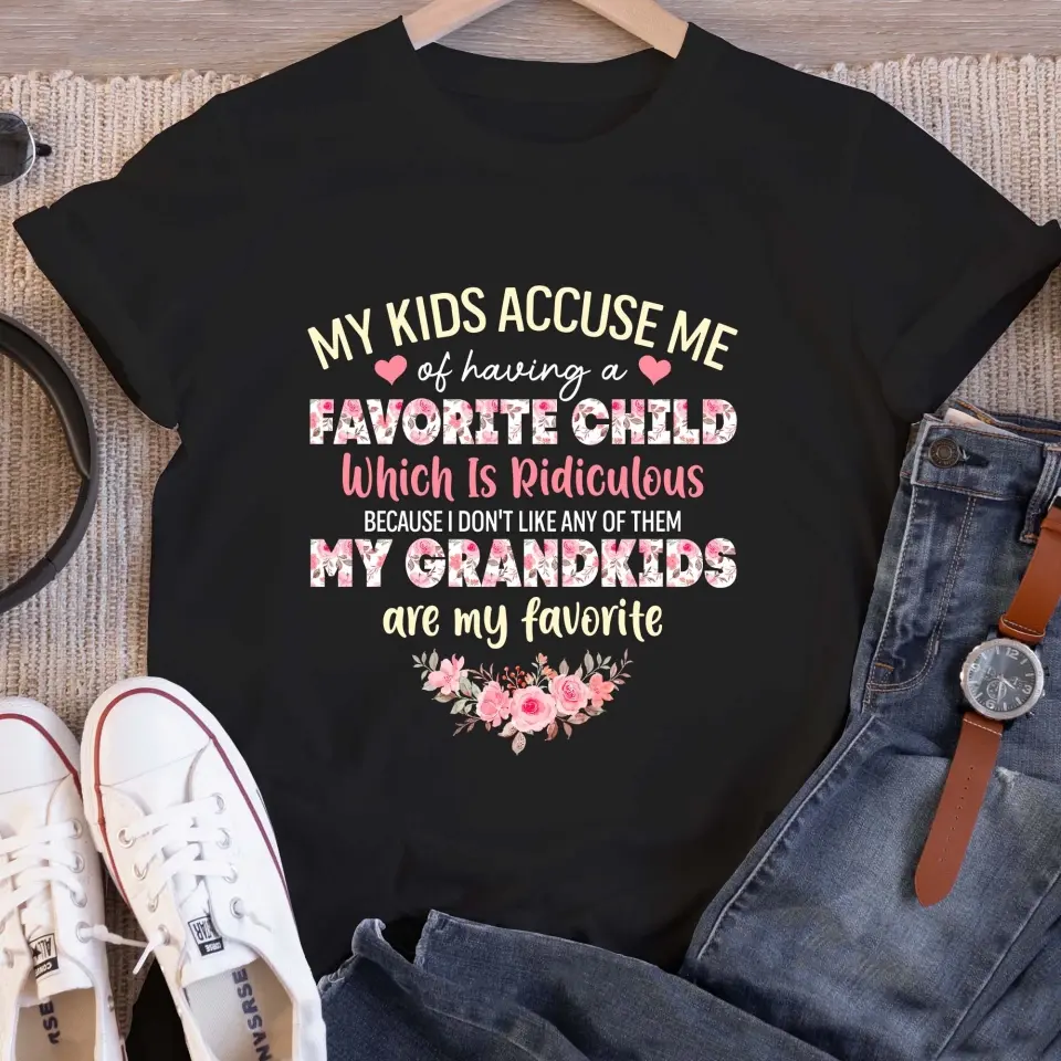My Grandkids Are My Favorite - Personalized T Shirt - Image 6