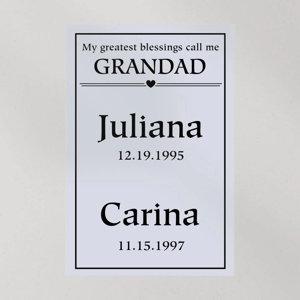 My Greatest Blessings Call Me Custom Canvas Poster Birthday Gift For Grandparents - Image 2