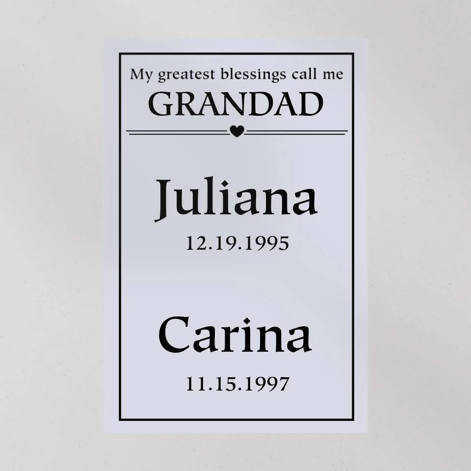 My Greatest Blessings Call Me Custom Canvas Poster Birthday Gift For Grandparents - Image 3