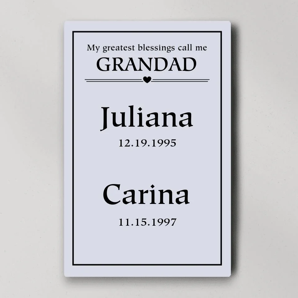 My Greatest Blessings Call Me Custom Canvas Poster Birthday Gift For Grandparents - Image 5