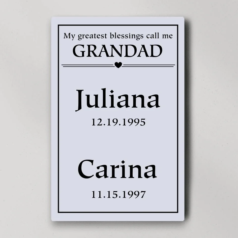 My Greatest Blessings Call Me Custom Canvas Poster Birthday Gift For Grandparents - Image 6