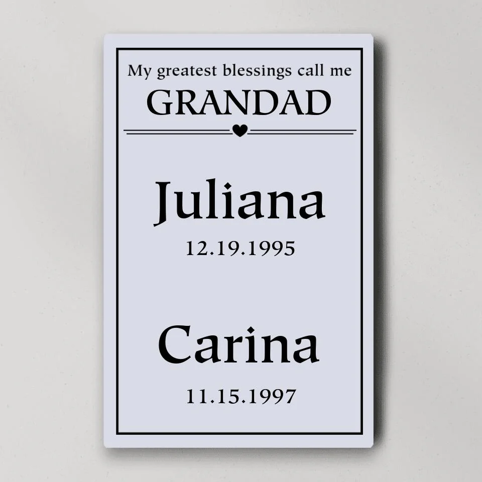 My Greatest Blessings Call Me Custom Canvas Poster Birthday Gift For Grandparents - Image 7
