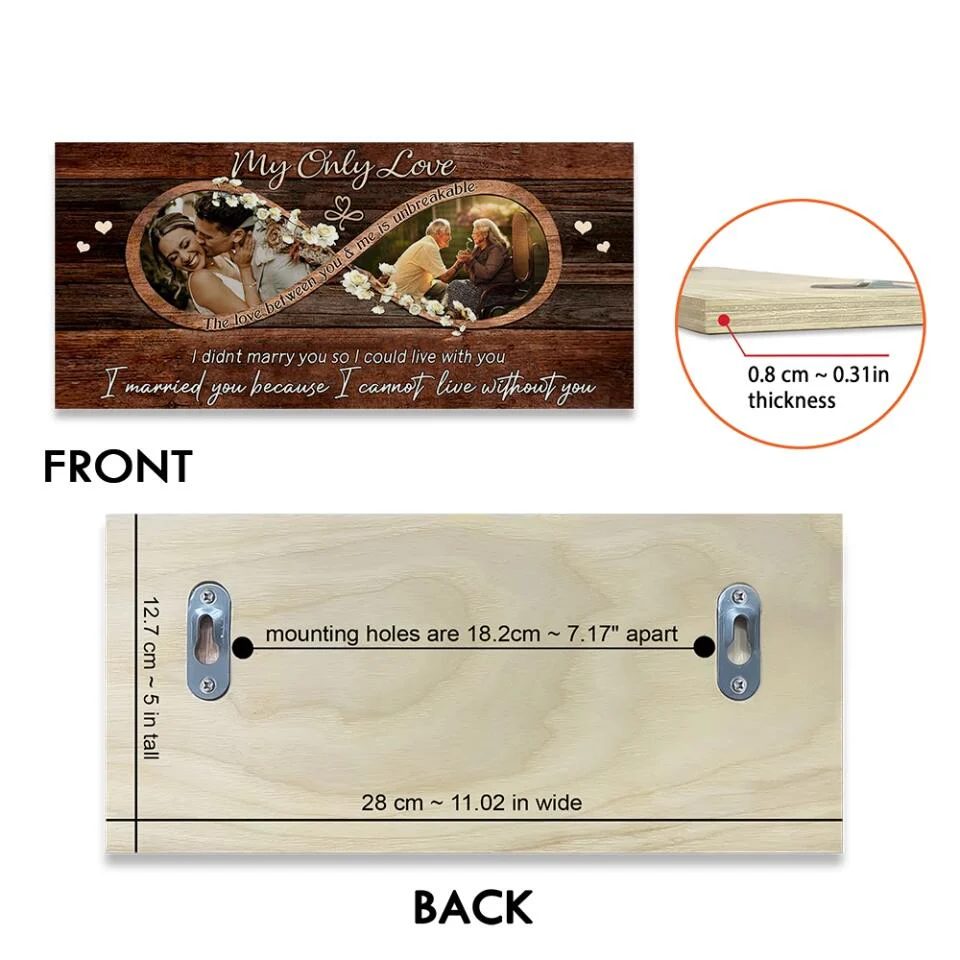 My Only Love The Love Between You And Me Is Unbreakable - Personalized Key Holder - 1 Year Anniversary Gift For Wife - Image 11