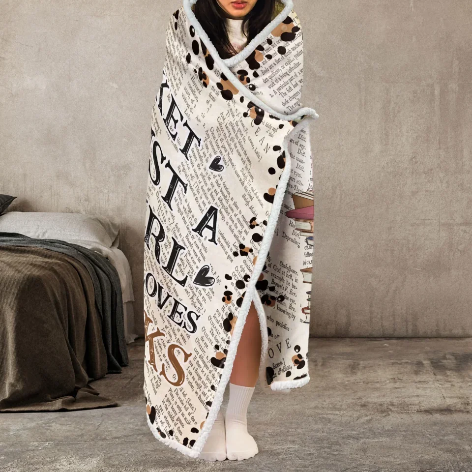 My Reading Blanket - Personalized Wearable Blanket Hoodie -  Gift for Reading Book Lovers, Booknerd, Bookaholic - Image 8