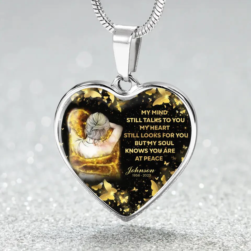 My Soul Knows You Are At Peace Personalized Necklace Memorial Gift For Family - Image 2