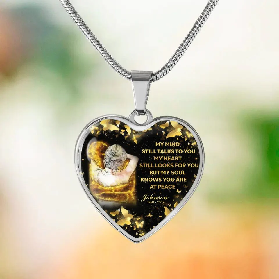 My Soul Knows You Are At Peace Personalized Necklace Memorial Gift For Family - Image 3