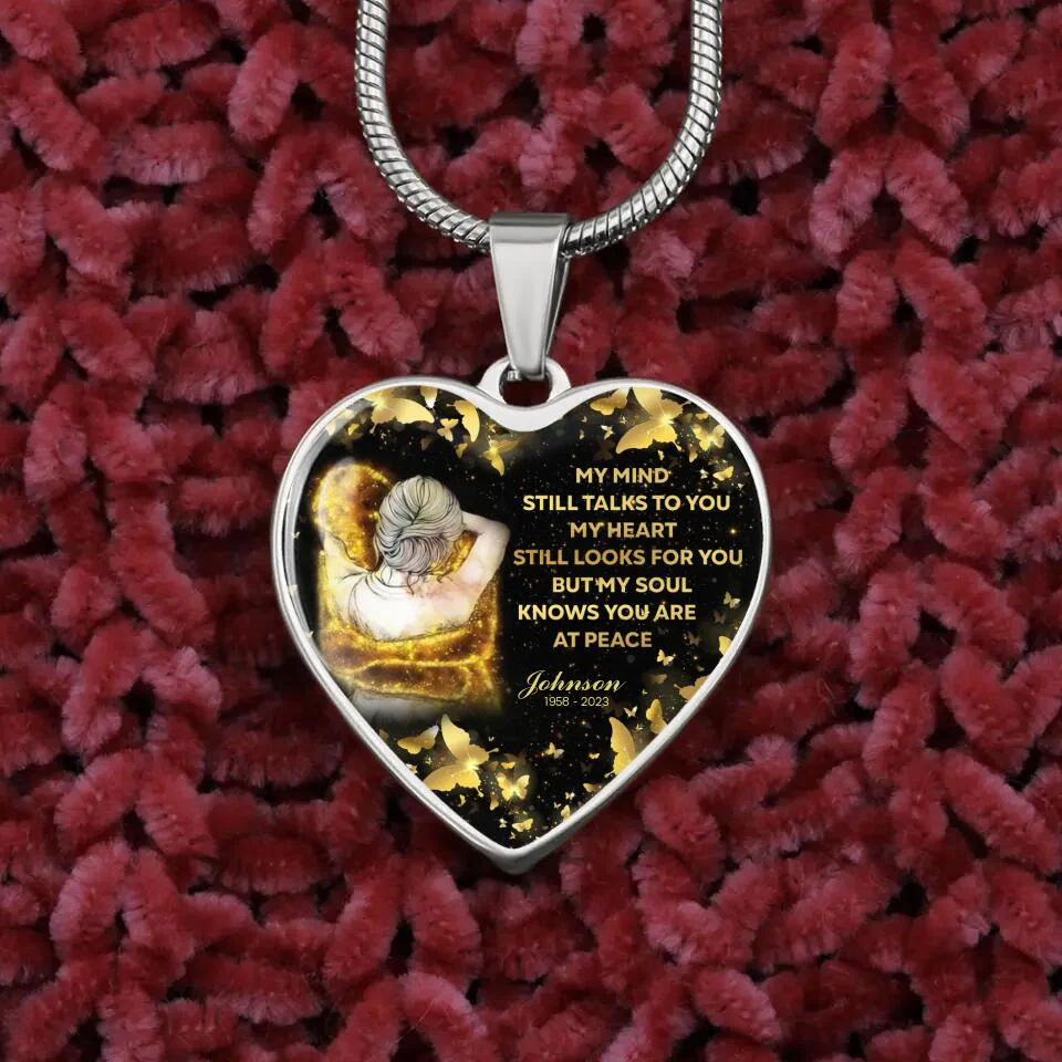 My Soul Knows You Are At Peace Personalized Necklace Memorial Gift For Family - Image 4