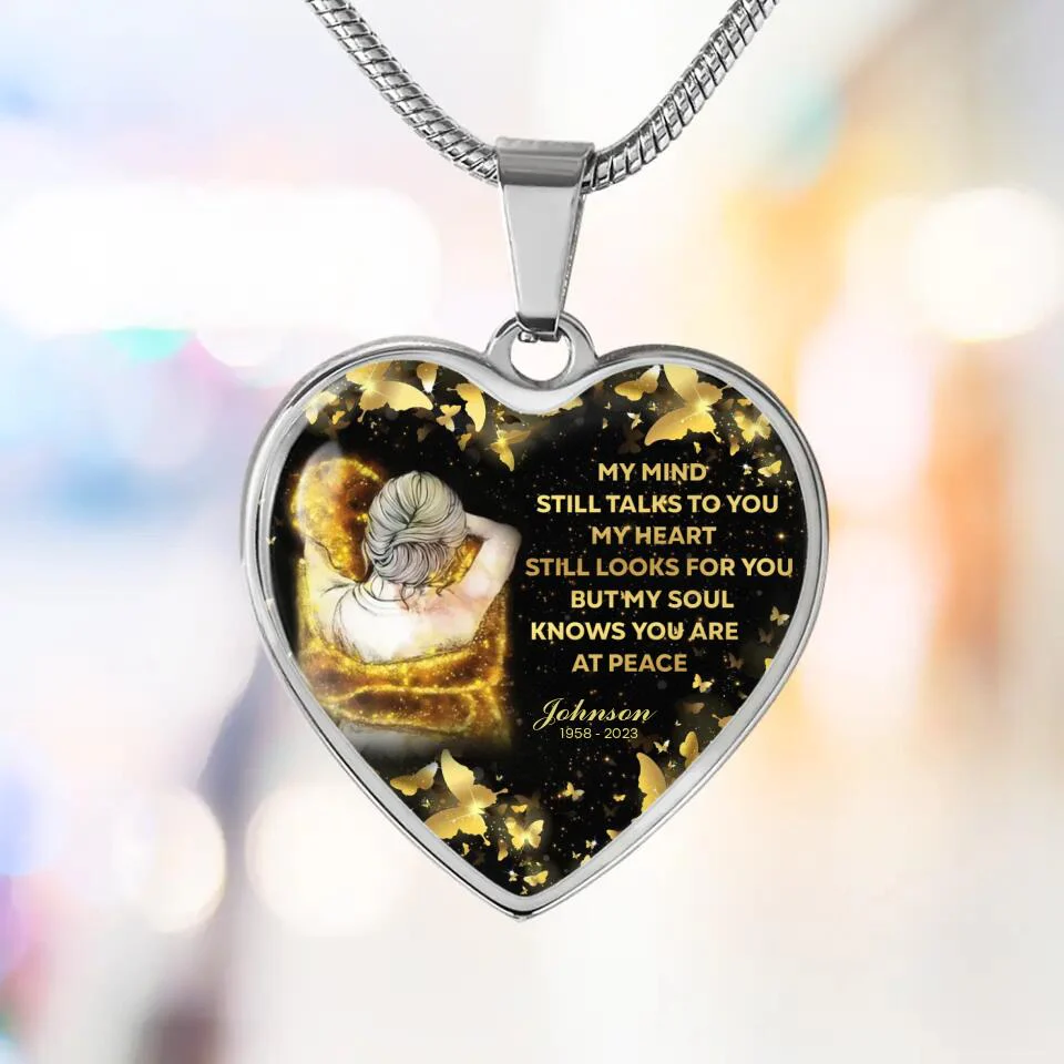 My Soul Knows You Are At Peace Personalized Necklace Memorial Gift For Family - Image 5