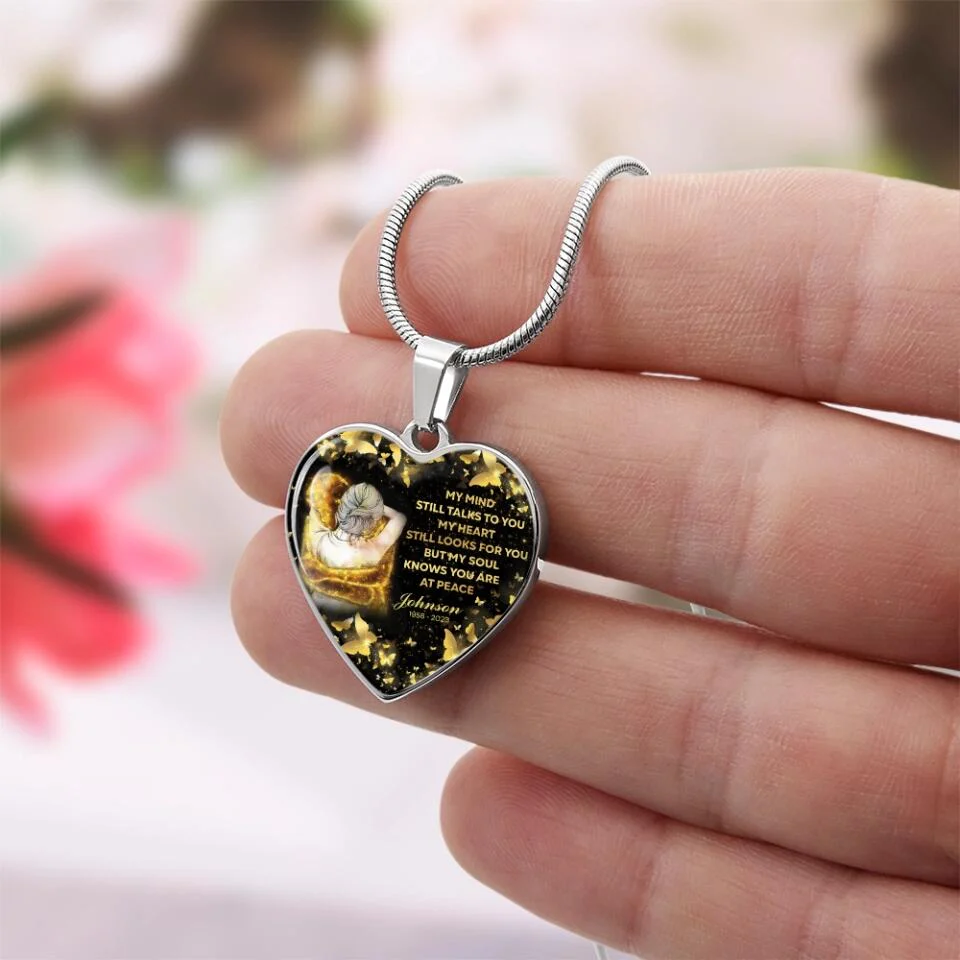 My Soul Knows You Are At Peace Personalized Necklace Memorial Gift For Family - Image 7