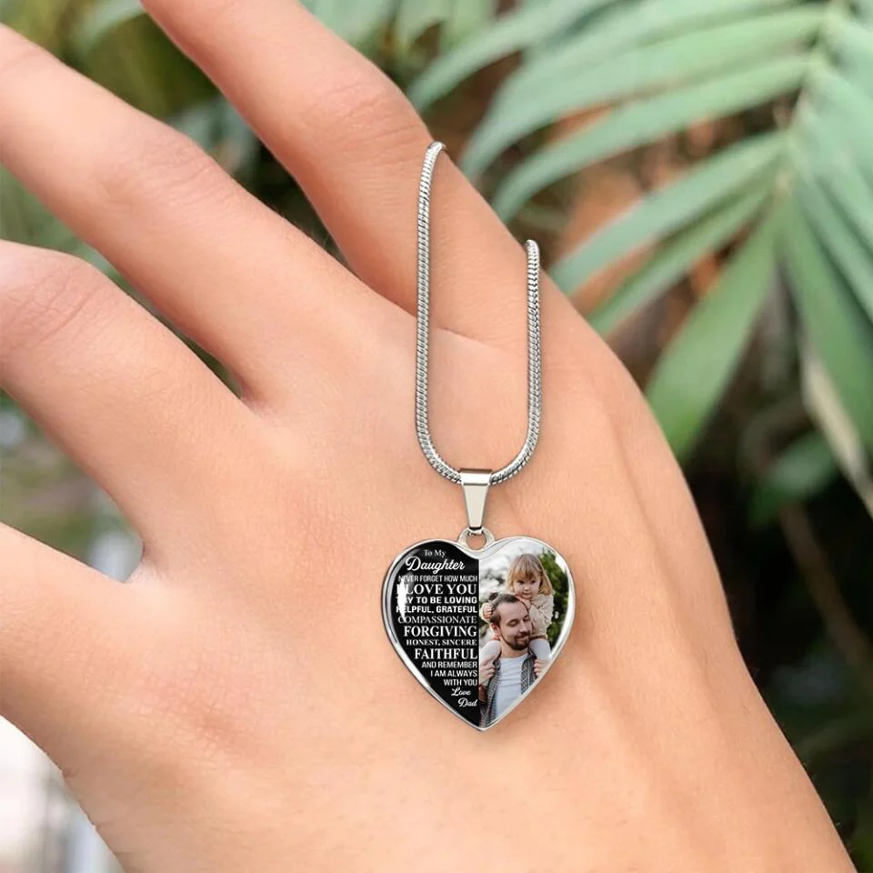 Never Forget How Much I Love You Personalized Necklace - Image 5