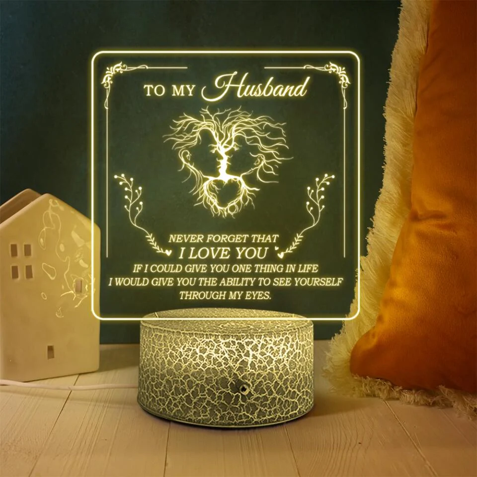 Personalized Valentine Gifts - Never Forget I Love You Ability to See Yourself Through My Eyes - Personalized 3D Led Light - Image 5