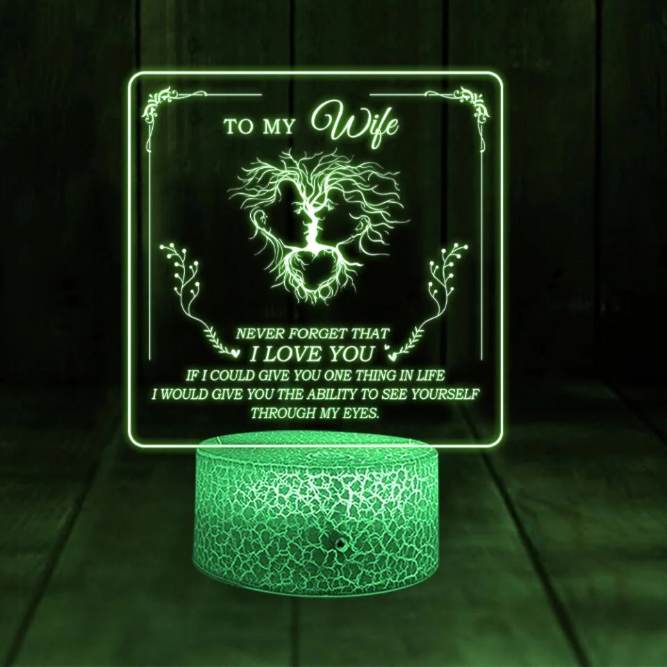 Personalized Valentine Gifts - Never Forget I Love You Ability to See Yourself Through My Eyes - Personalized 3D Led Light - Image 6