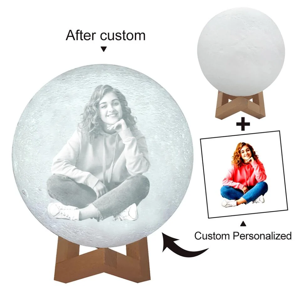 To Daughter Never Forget Your Way Back Home - Personalized 3D Moon Lamp - Image 7