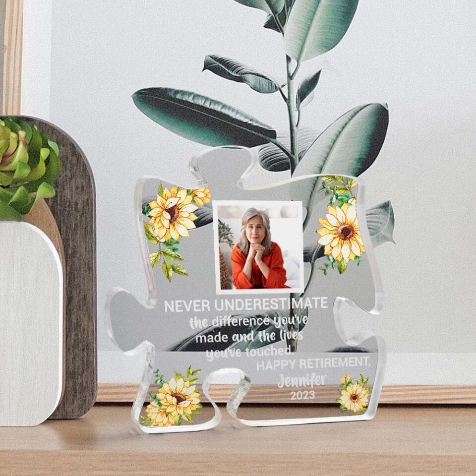 Never Underestimate The Difference You've Made And The Lives You've Touched Personalized Acrylic Plaque - Image 5