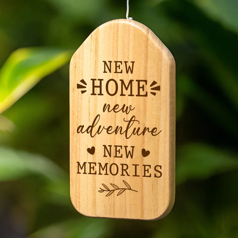 New Home New Adventure New Memories - Housewarming Gifts - Custom Wind Chimes - Christmas, Anniversary, New Home Gifts for Couples - Image 3