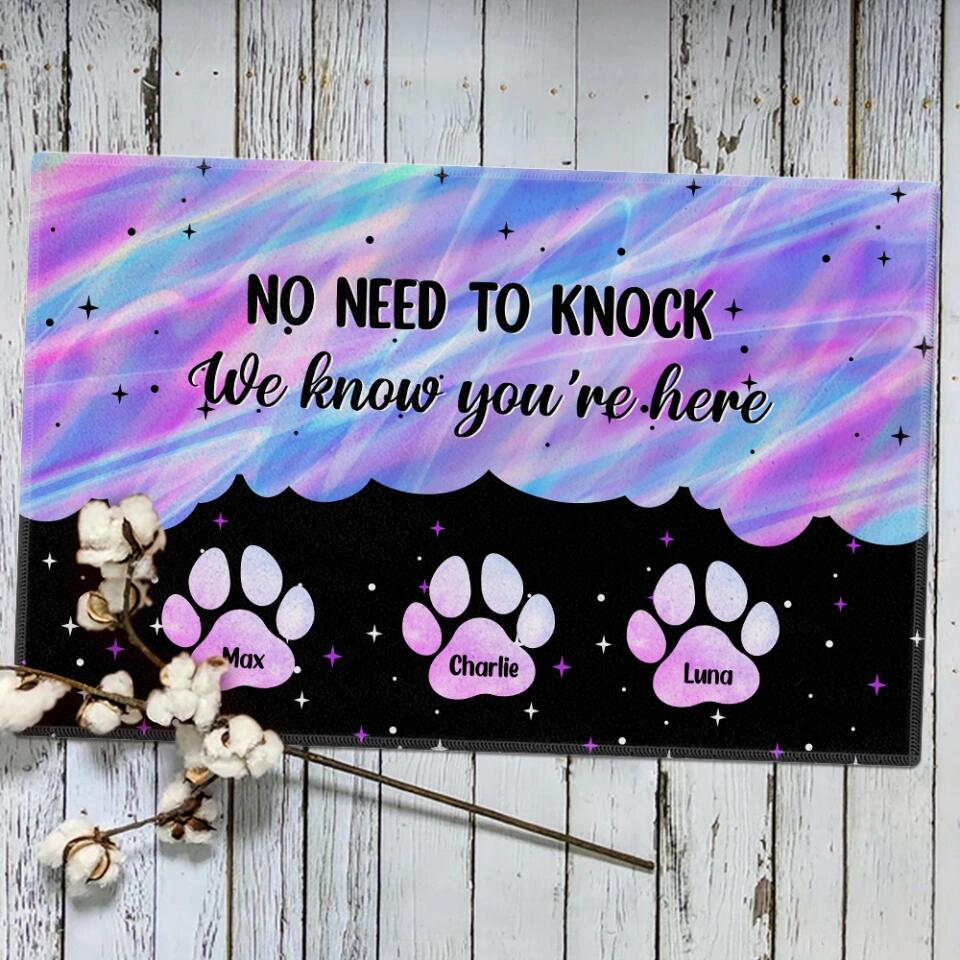No Need To Knock We Know You Are Here Personalized Doormat Gift For Family Dog Lovers - Image 8