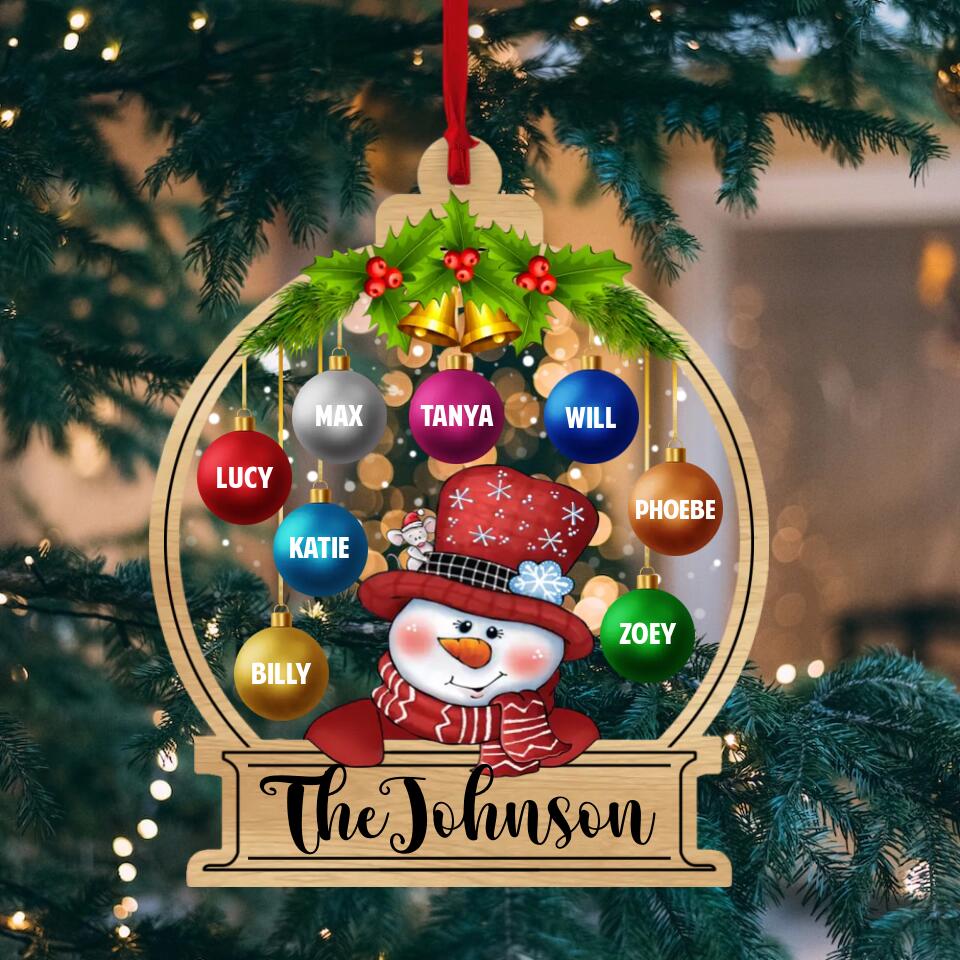 Number of Member Children/Grandchildren - Personalized Transparent Acrylic Ornament - Image 3