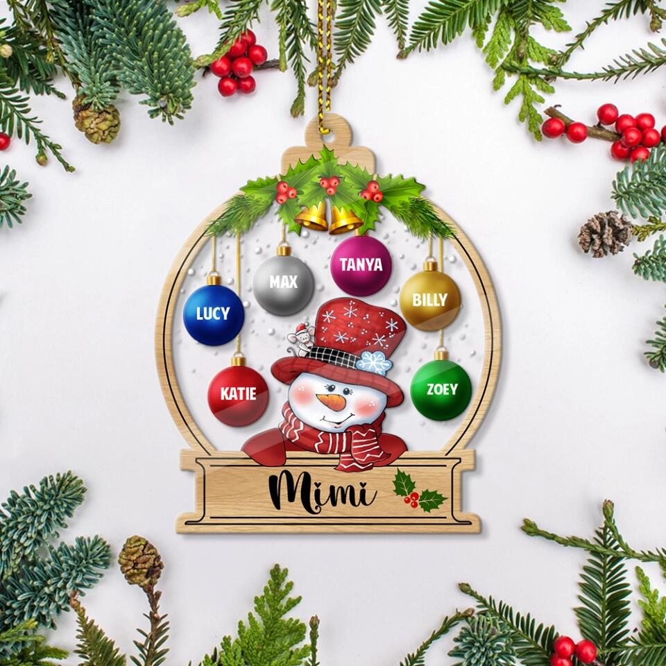 Number of Member Children/Grandchildren - Personalized Transparent Acrylic Ornament - Image 8