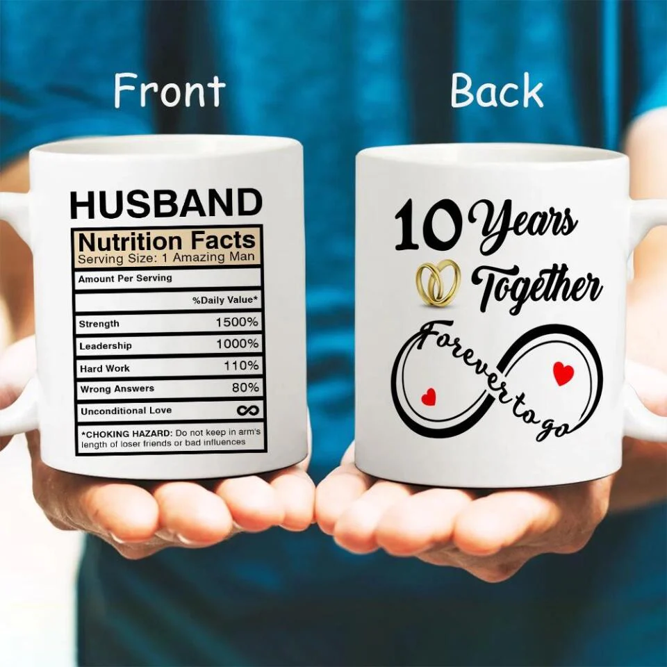 Husband And Wife Nutrition Facts Ceramic Mug - Image 2