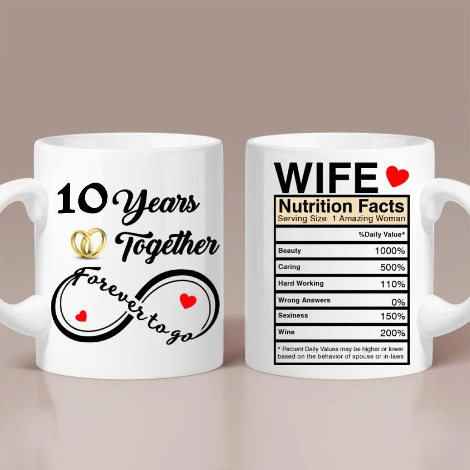 Husband And Wife Nutrition Facts Ceramic Mug - Image 4