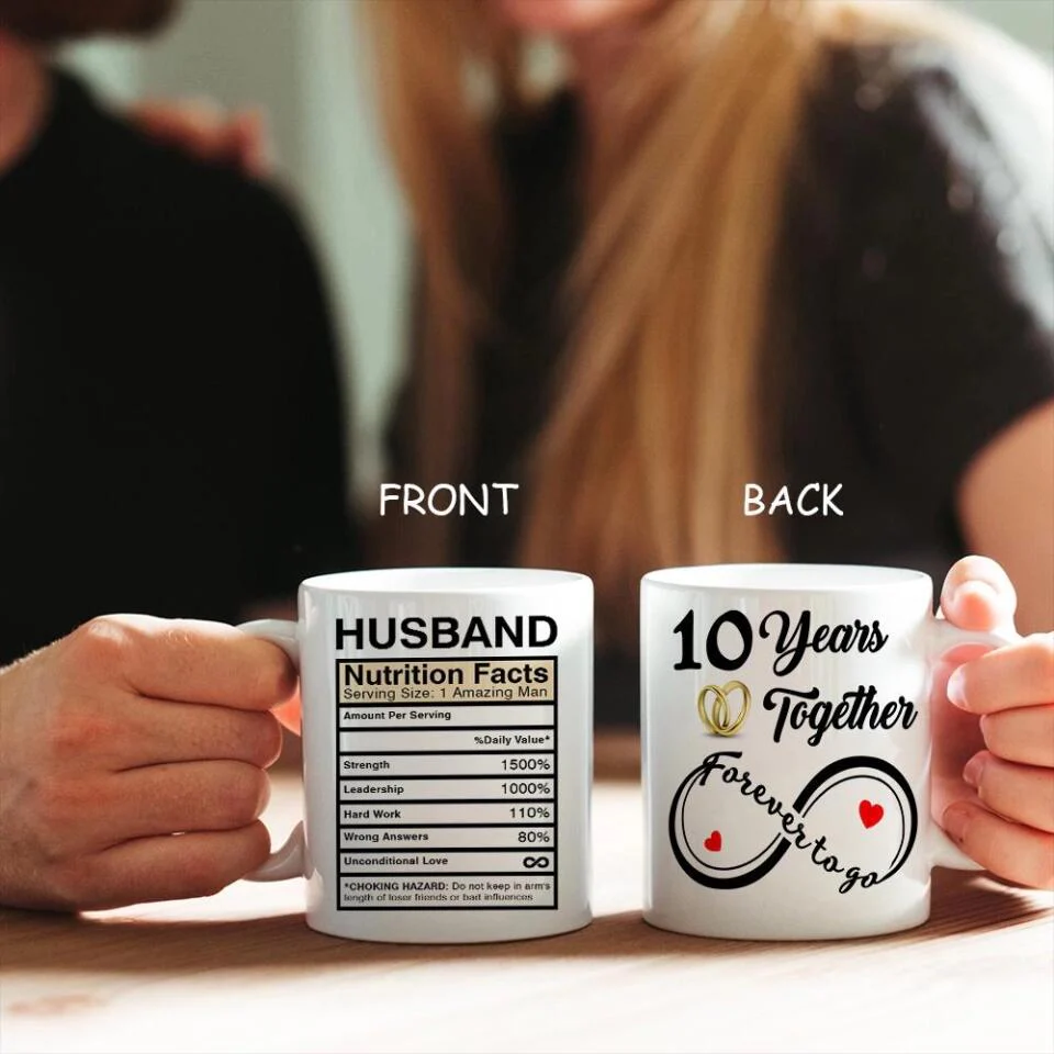 Husband And Wife Nutrition Facts Ceramic Mug - Image 5