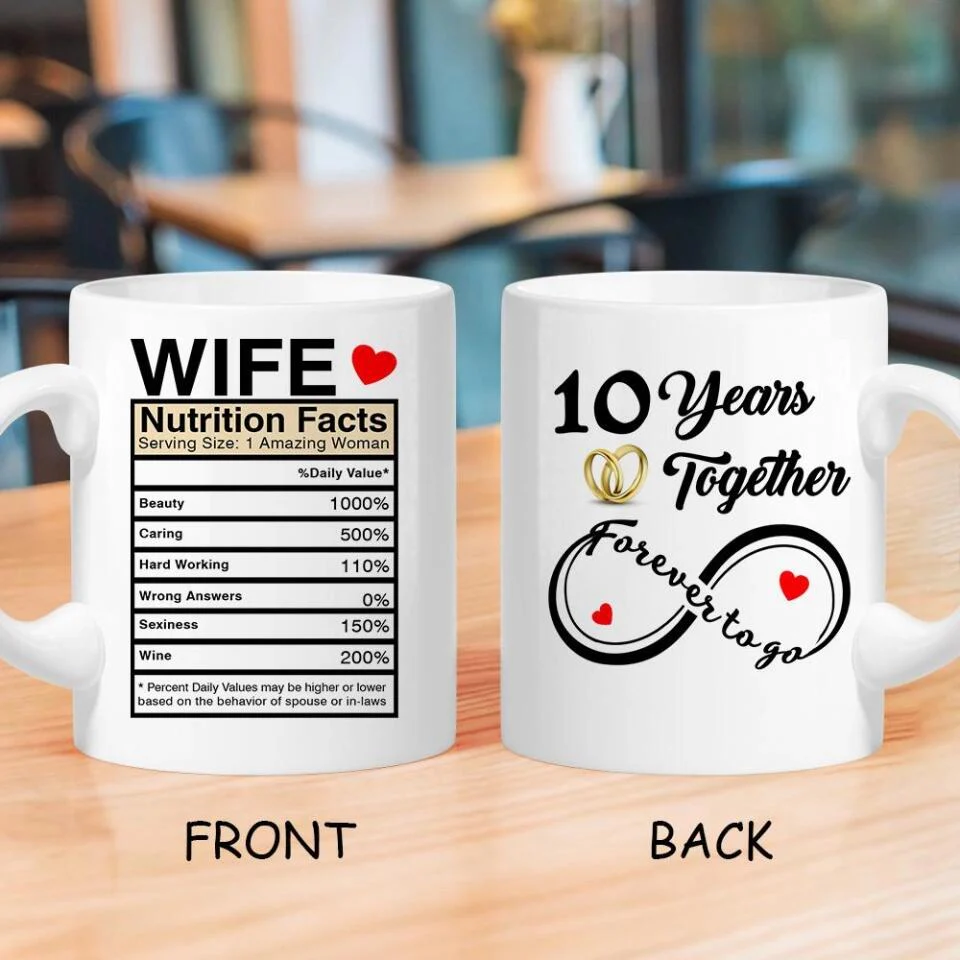 Husband And Wife Nutrition Facts Ceramic Mug - Image 6