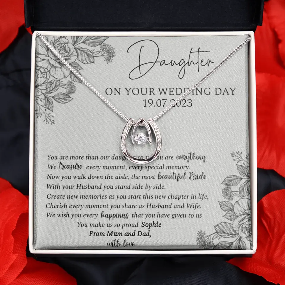 On Your Wedding Day Personalized Necklace Gift For Daughter On Wedding Day - Image 48