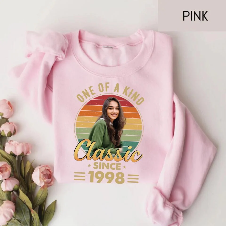 One Of A Kind - Vintage Retro Birthday Shirt - Upload Photo Birthday Gift | 303IHPNPTS129 - Image 12