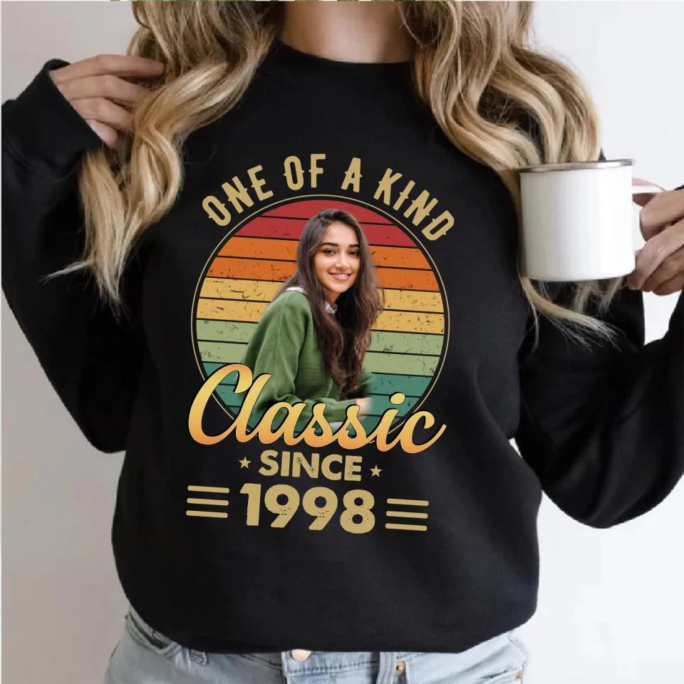 One Of A Kind - Vintage Retro Birthday Shirt - Upload Photo Birthday Gift | 303IHPNPTS129 - Image 13