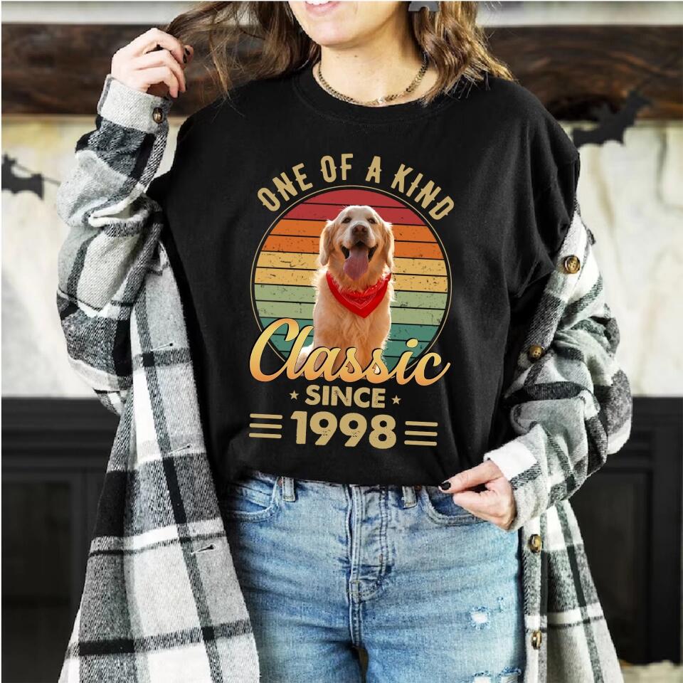 One Of A Kind - Vintage Retro Birthday Shirt - Upload Photo Birthday Gift | 303IHPNPTS129 - Image 15