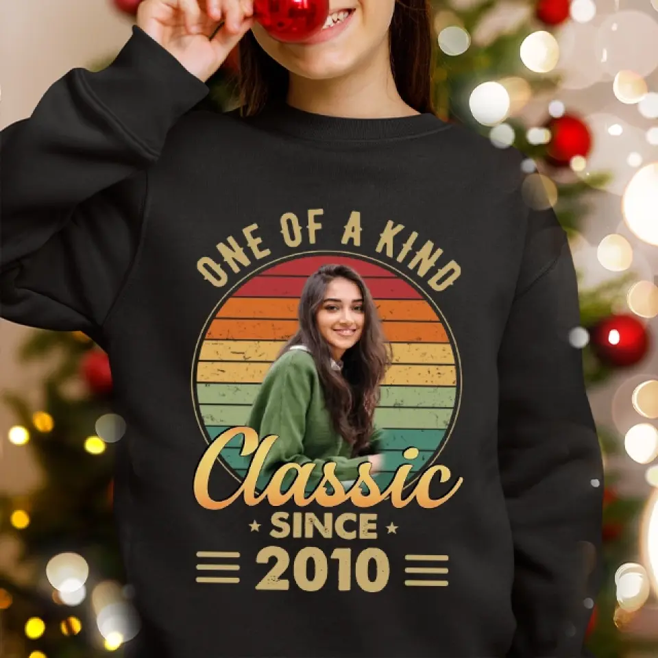 One Of A Kind - Vintage Retro Birthday Shirt - Upload Photo Birthday Gift | 303IHPNPTS129 - Image 16