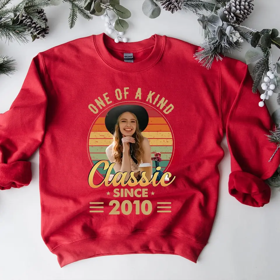 One Of A Kind - Vintage Retro Birthday Shirt - Upload Photo Birthday Gift | 303IHPNPTS129 - Image 17