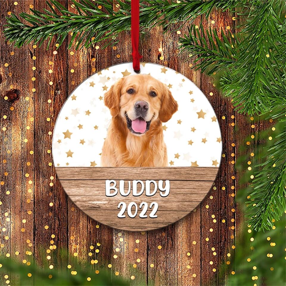 Our Dog's Christmas - Personalized Upload Photo Ornament - Image 3