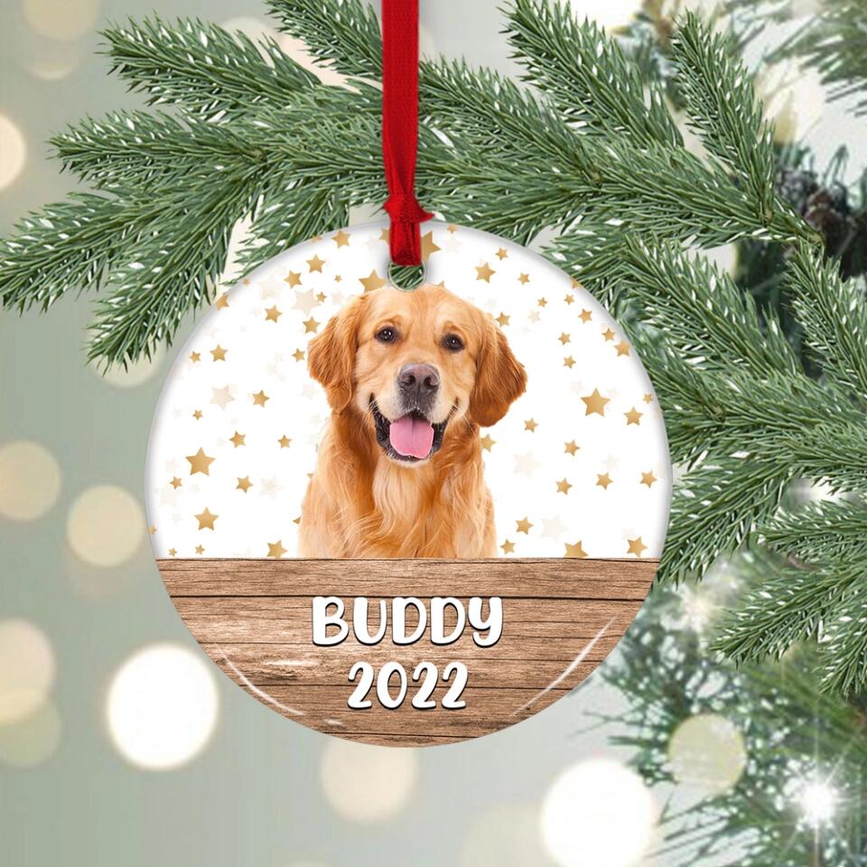 Our Dog's Christmas - Personalized Upload Photo Ornament - Image 4