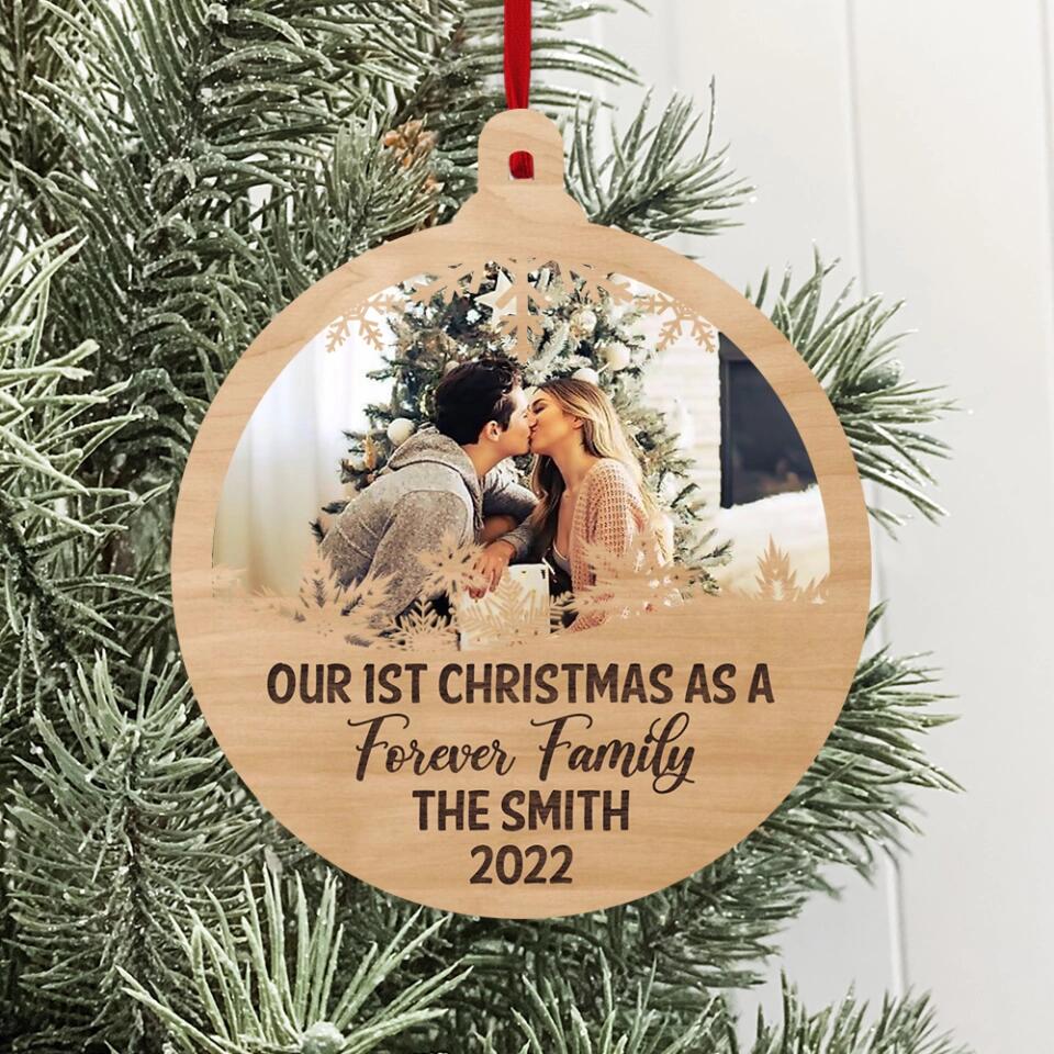 Our First Christmas As A Forever Family - Personalized Mix 2 Layered Ornament - Best Gifts for Her Him On Christmas - 210IHPUNOR380 - Image 4