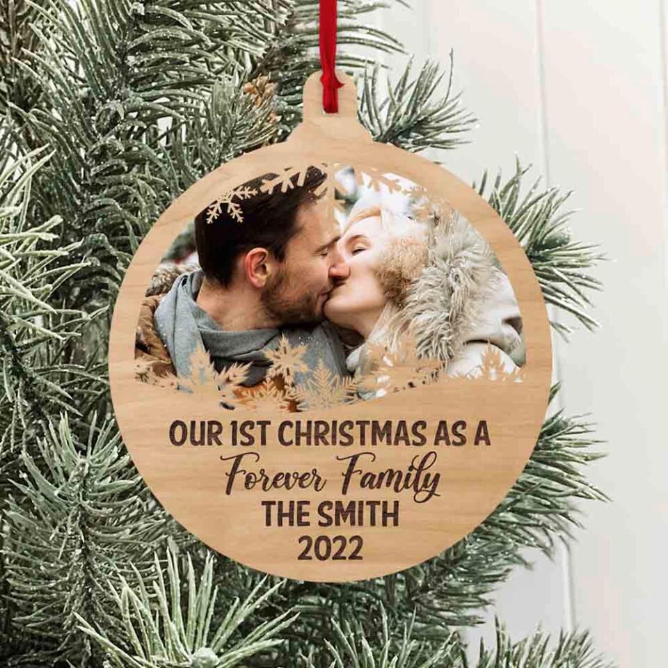 Our First Christmas As A Forever Family - Personalized Mix 2 Layered Ornament - Best Gifts for Her Him On Christmas - 210IHPUNOR380 - Image 6