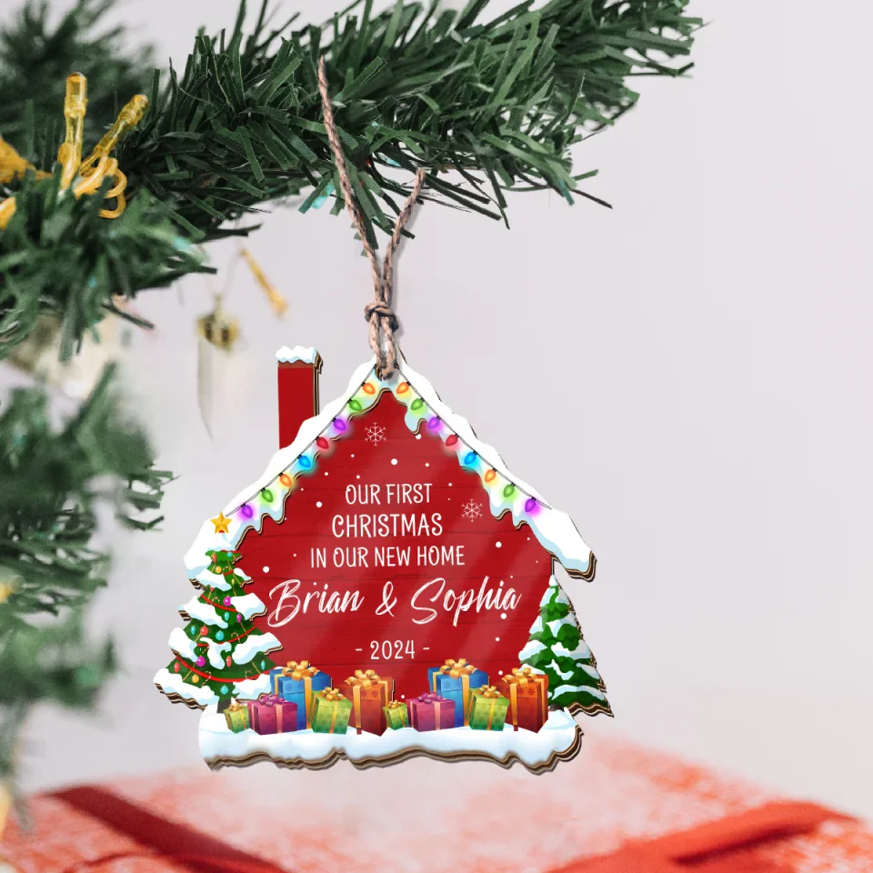 Our First Christmas In Our New Home - New Home Personalized Ornament - Perfect Gifts for New Homeowners