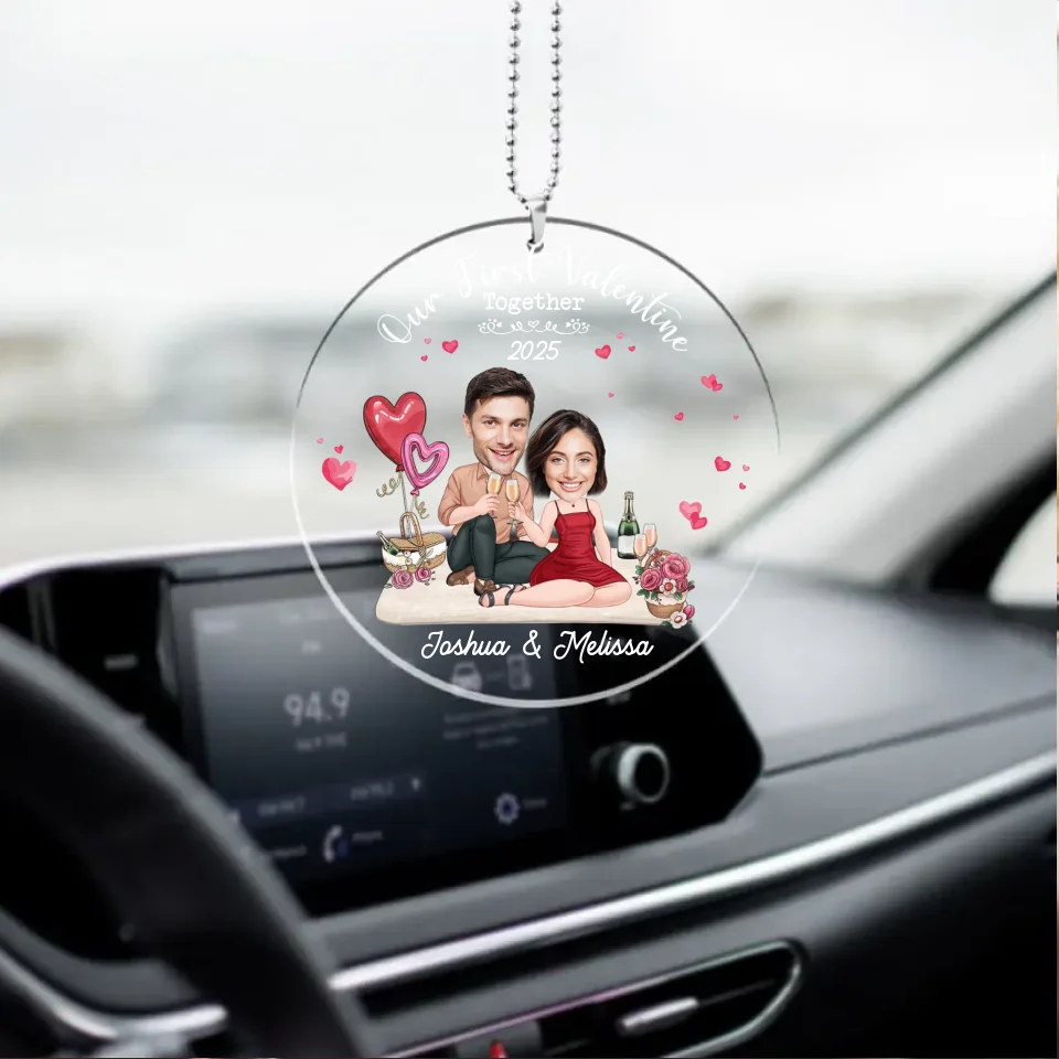 Personalized Valentine Gifts - Our First Valentine Together - Custom Face Ornament - Best Valentine Couple For Him, Her - Image 2