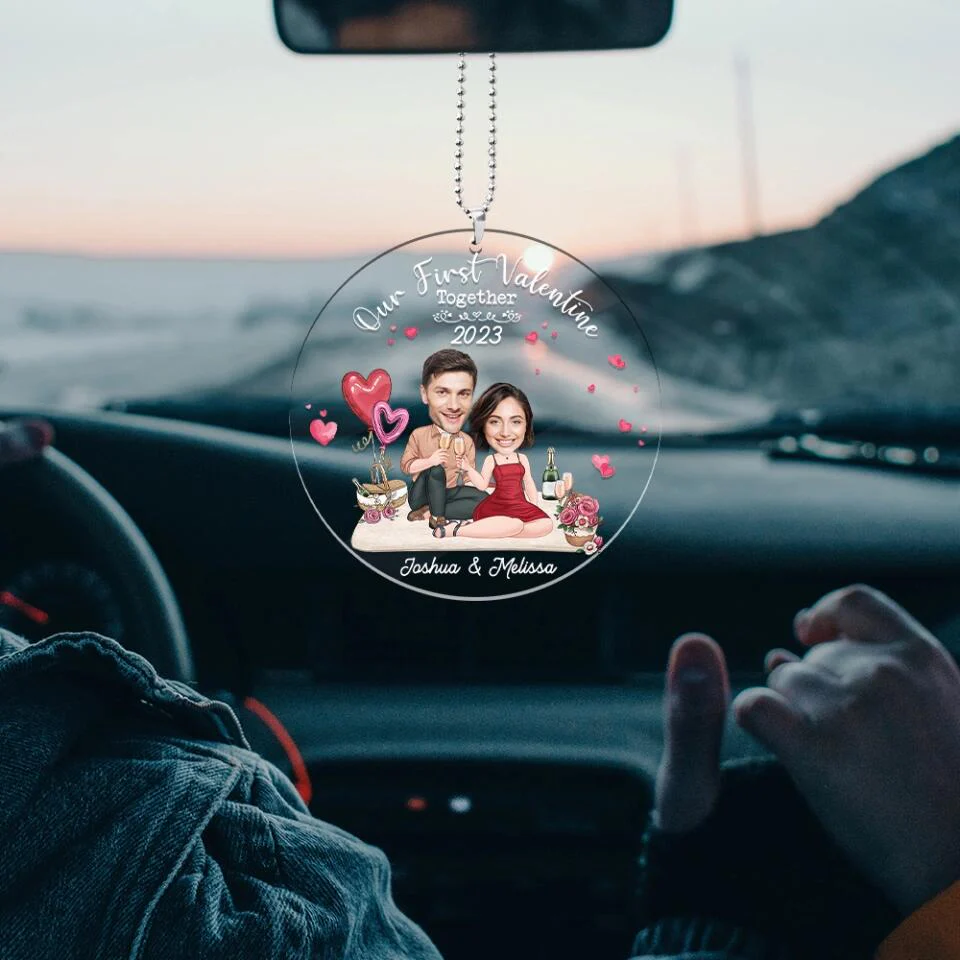 Personalized Valentine Gifts - Our First Valentine Together - Custom Face Ornament - Best Valentine Couple For Him, Her - Image 5