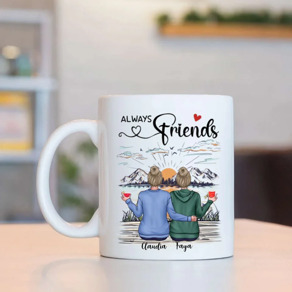 Our Friendship Is A True Blessing To Me - Personalized Mug - Gift For Friends - Image 2