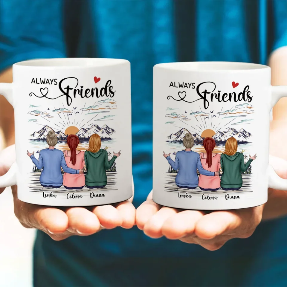 Our Friendship Is A True Blessing To Me - Personalized Mug - Gift For Friends - Image 3